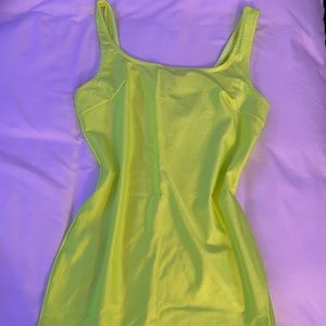 Neon green bodycon dress